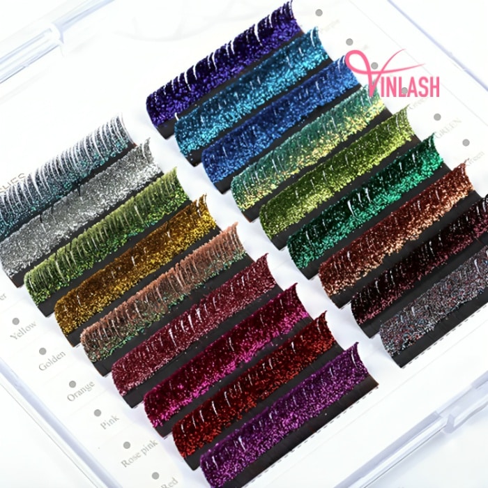 Camellia eyelash extensions glitter lashes 16 lines VLC012-2