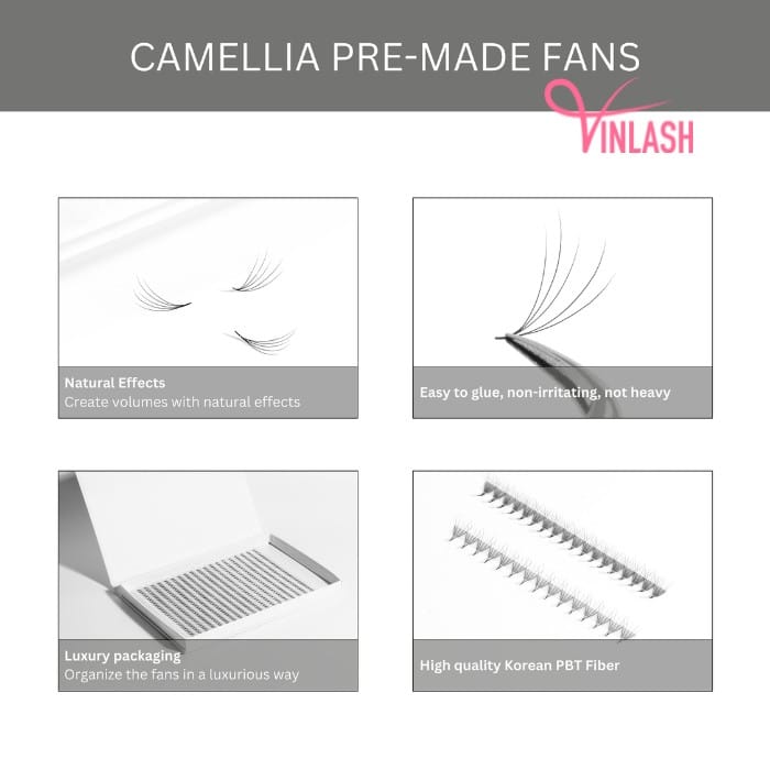 Camellia pre-made fans black box L 20 lines VLV041-1
