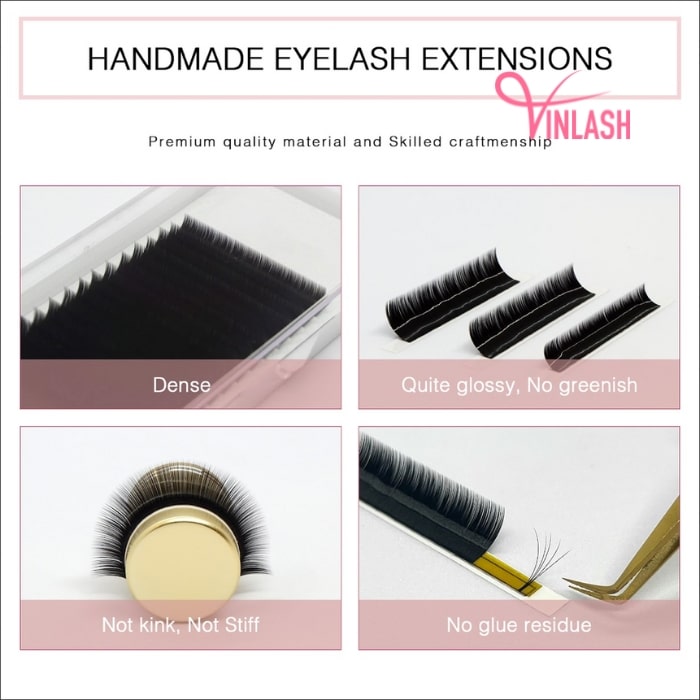 Classic eyelash extensions black 16 lines VLC001