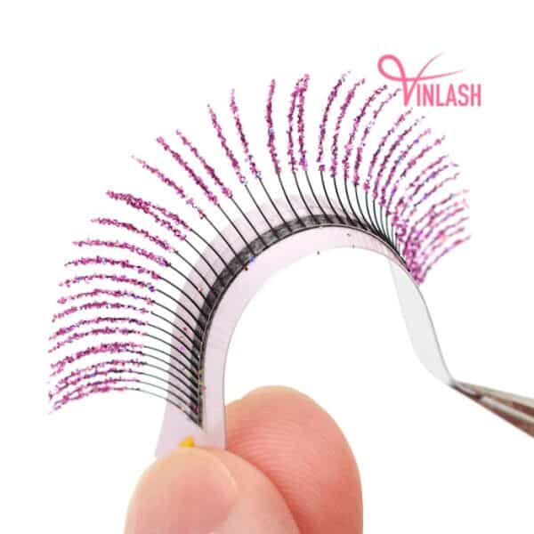 Easy fan lash extensions glitter lashes 16 lines VLF012-3