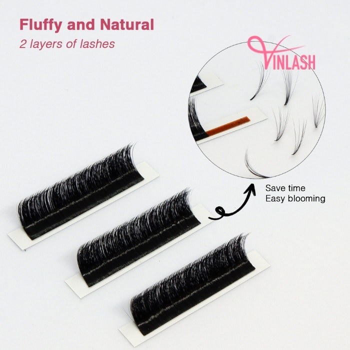 Easy fan lash extensions two-toned 16 lines VLF009-1