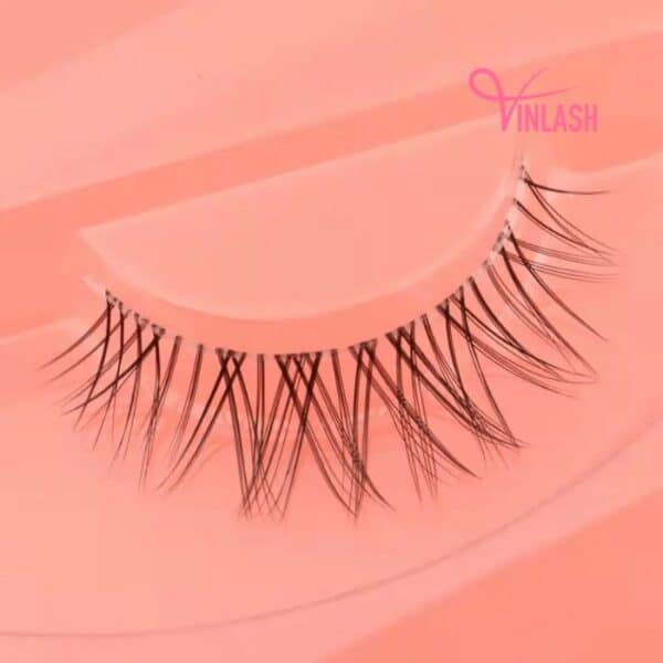 Invisible band 3D human hair lashes LM056-3