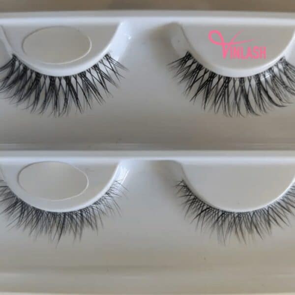 Invisible band 3D human hair lashes LM056-4