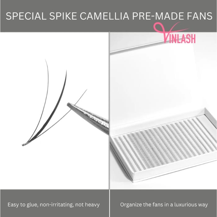 Special spike camellia pre-made fans black box L 20 lines VLV051-1