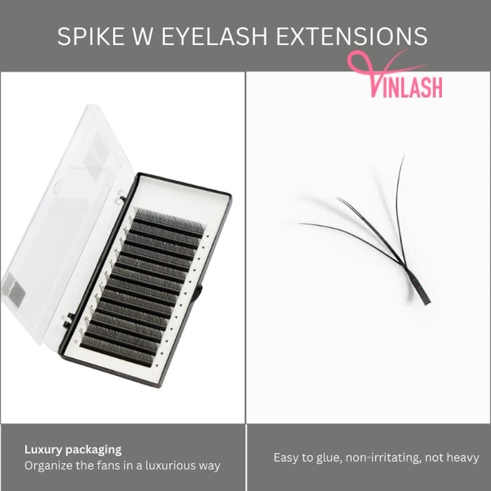 Spike W eyelash extensions black 16 lines VLV065-1