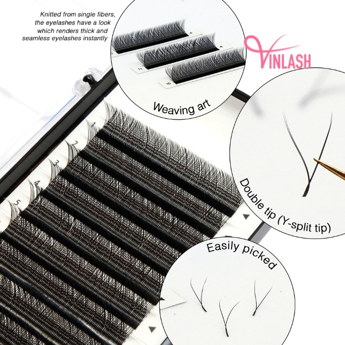 YY eyelash extensions black 16 lines VLV061-1