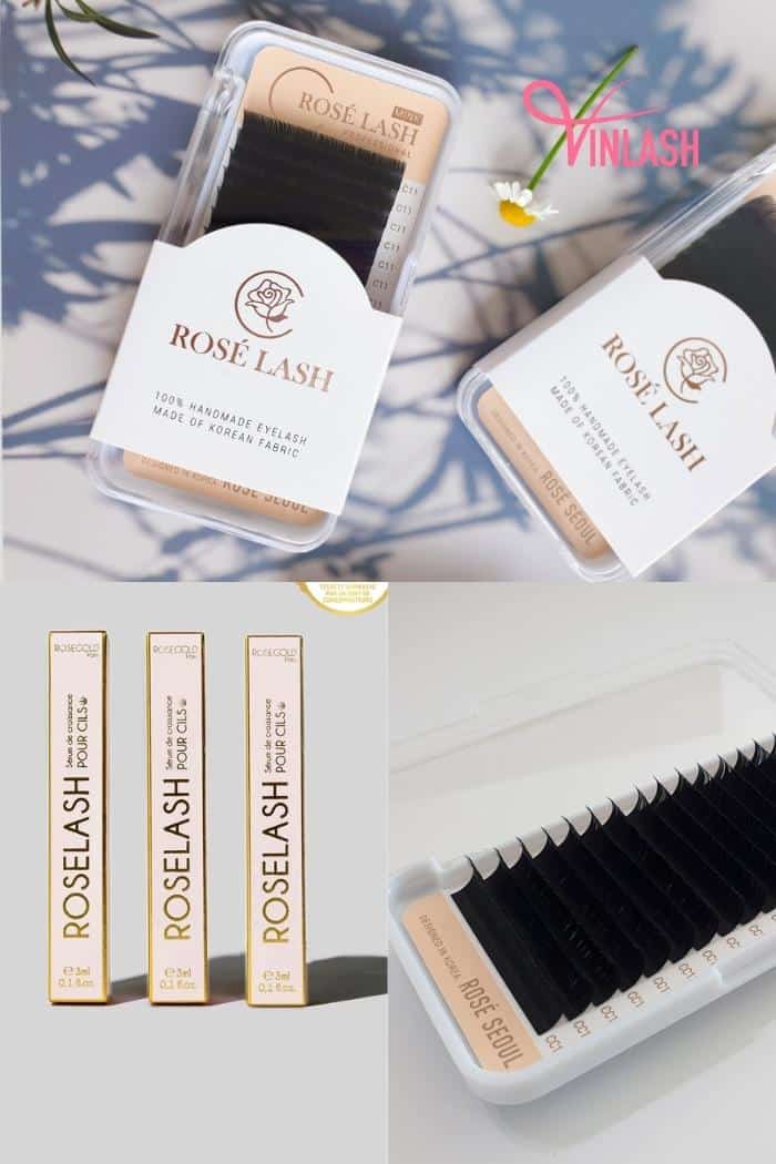 Roselash, where premium eyelashes are crafted from the highest quality Korean PBT materials