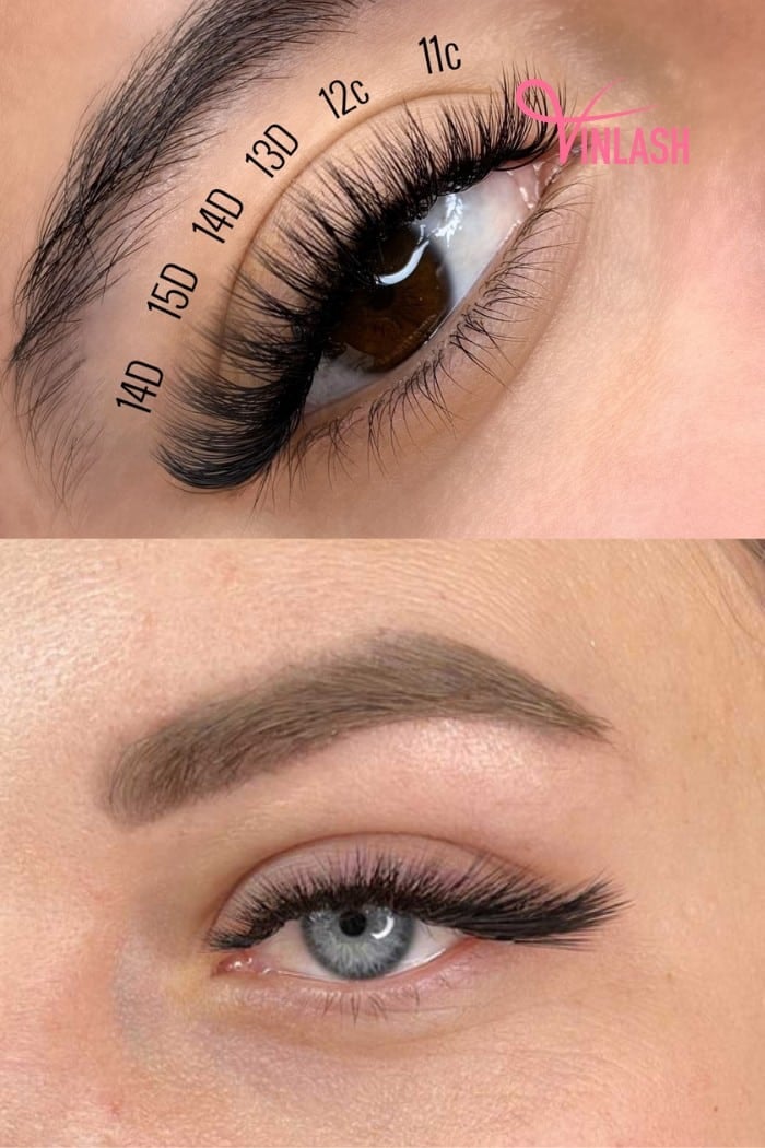 Natural eyelash extensions harmonize with the hooded eye's innate shape